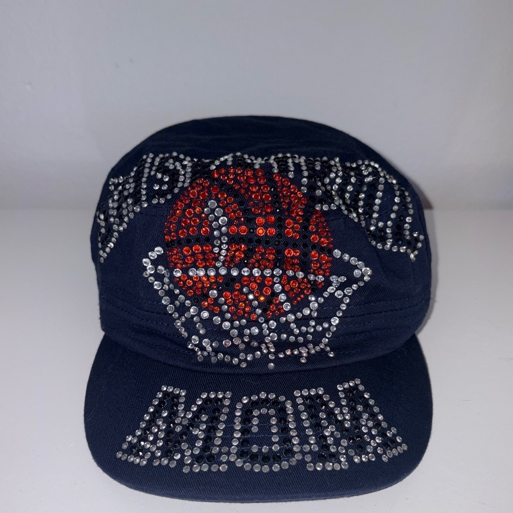 Basketball Mom 🏀 Bling 90s Y2K Navy Blue Military Style Hat - Picture 3 of 14